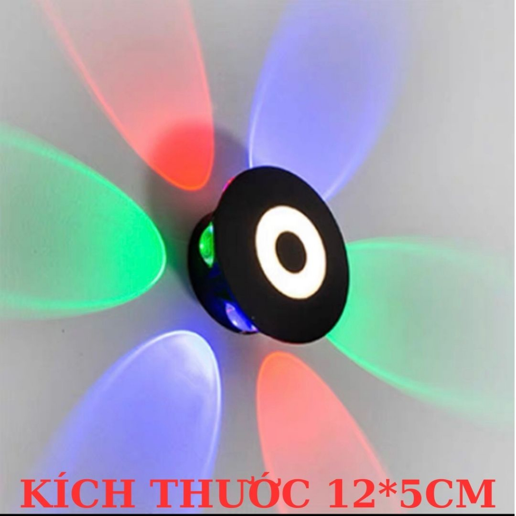 Đèn led hắt tường trang trí 2 đầu gắn tường kháng nước bảo hành 12 tháng