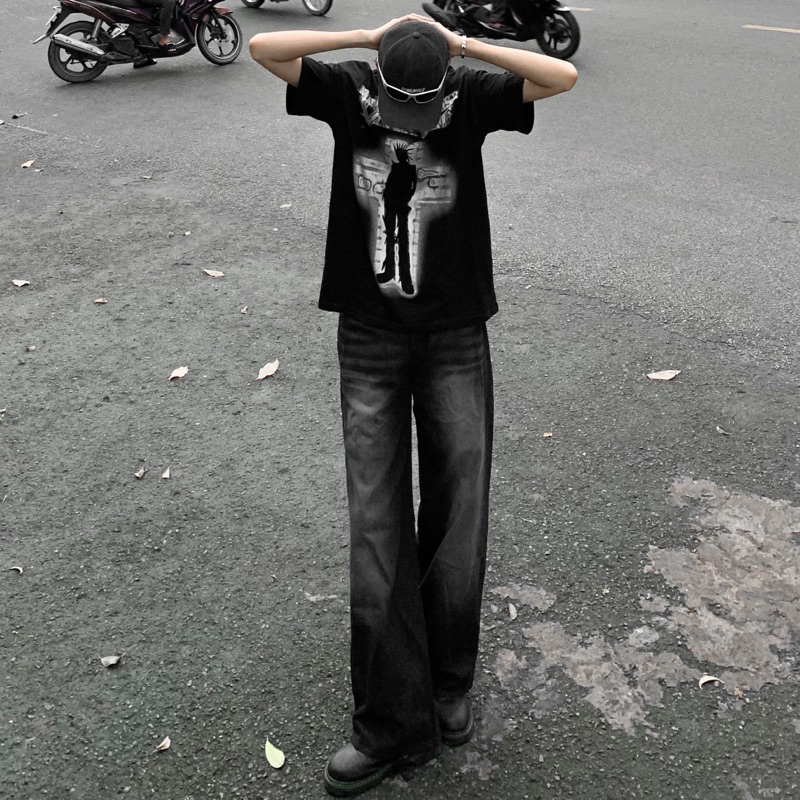 JEANS WASH ĐEN KHÓI BẠC COOL TRƠN NGẦU HALO KAKI cực cháy