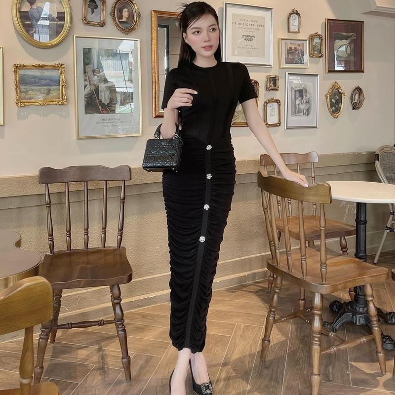 Set áo thun phối chân váy ly nhún Thư váy P04