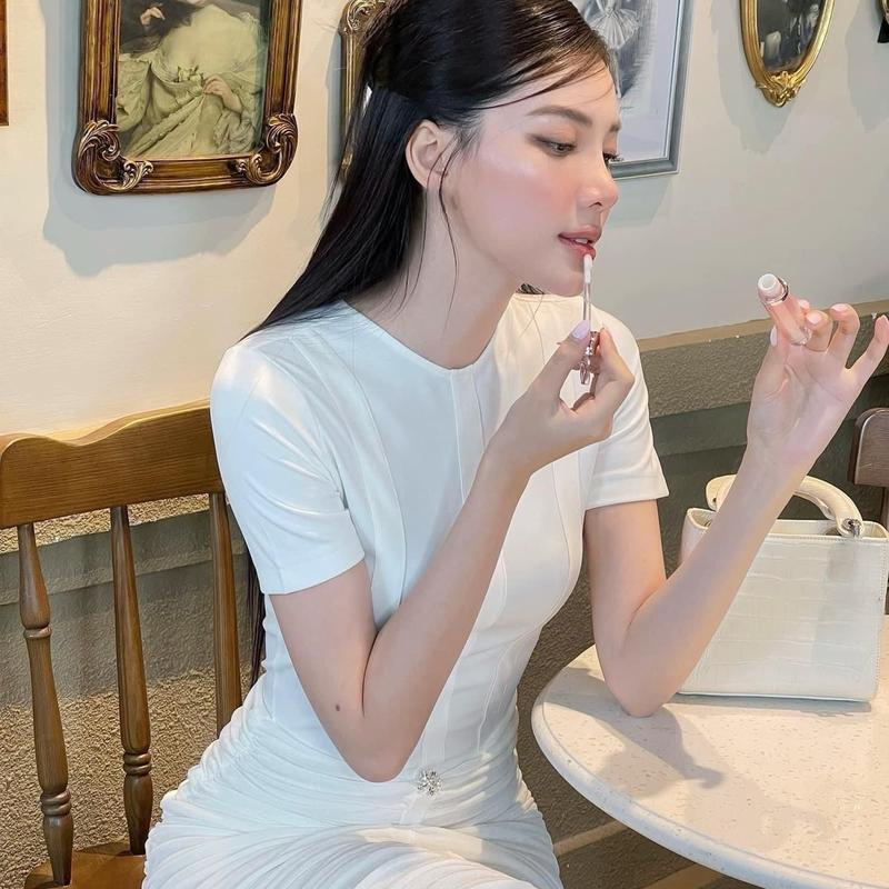 Set áo thun phối chân váy ly nhún Thư váy P04