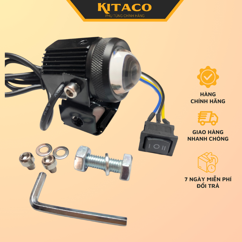 Đèn Bi Cầu Mini _Bi cầu mini xe Điện ,xe máy Chính Hãng , Cốt vàng pha trắng hàng loại 1