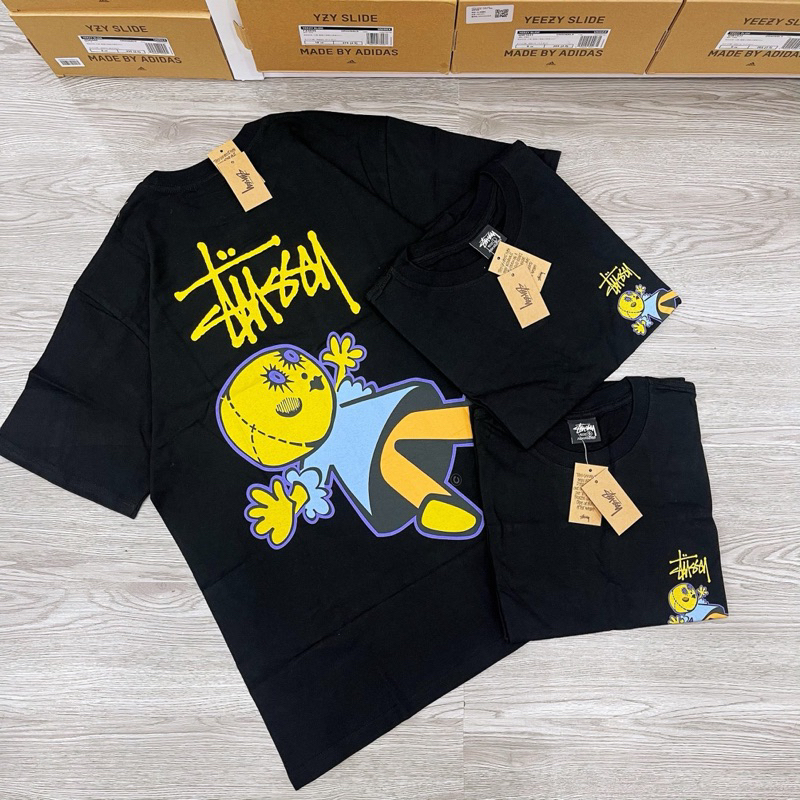 CHÍNH HÃNG - ÁO STUSSY DOLLI T-SHIRT - ÁO THUN CỔ TRÒN TAY LỠ MÀU ĐEN - VINC STORE