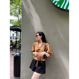 Áo thô bo chun rút dây C'est la vie