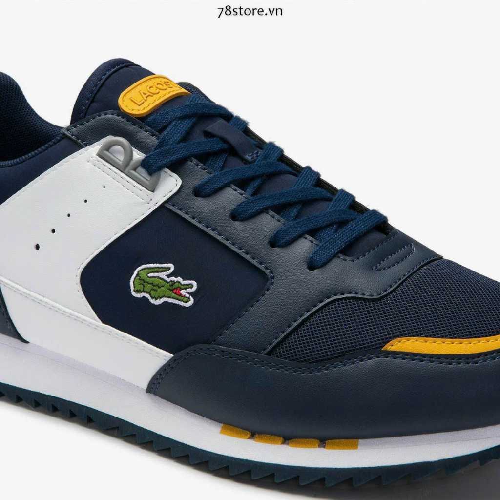 Giày Thể Thao Nam Lacoste Sneaker Partner Piste Xanh Vàng Chính Hãng