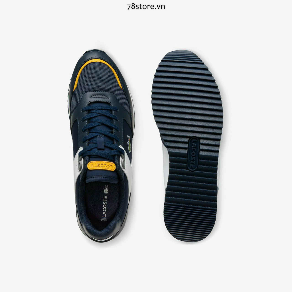Giày Thể Thao Nam Lacoste Sneaker Partner Piste Xanh Vàng Chính Hãng