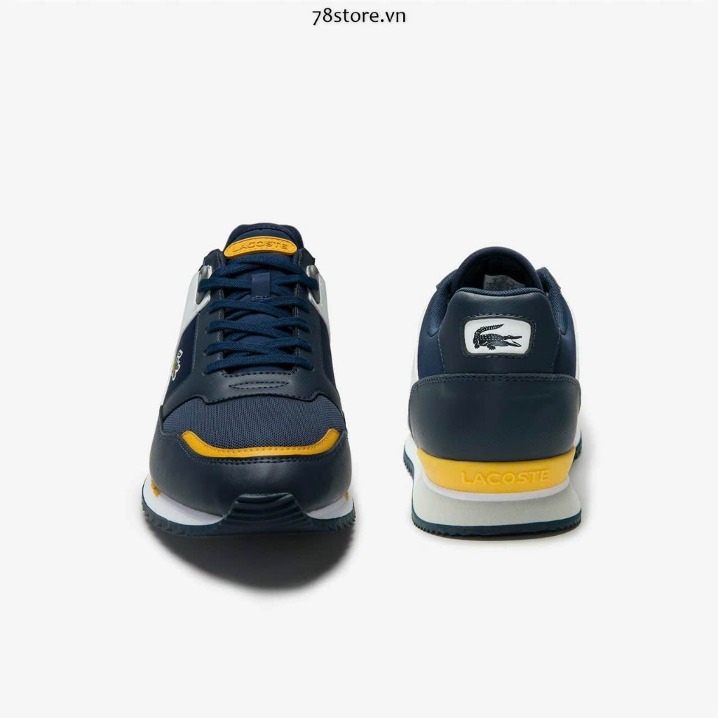 Giày Thể Thao Nam Lacoste Sneaker Partner Piste Xanh Vàng Chính Hãng