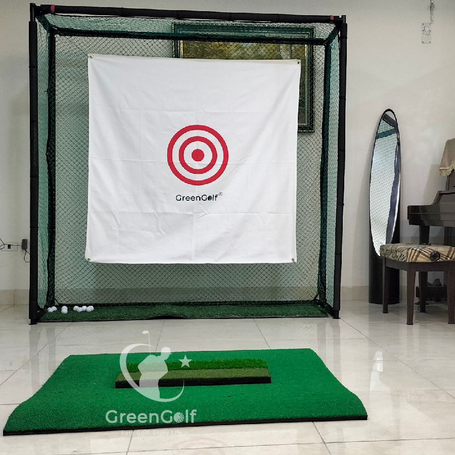Khung tập golf 2mx2mx0.5m, khung golf, lưới golf, hồng tâm golf chịu lực, hàng chính hãng