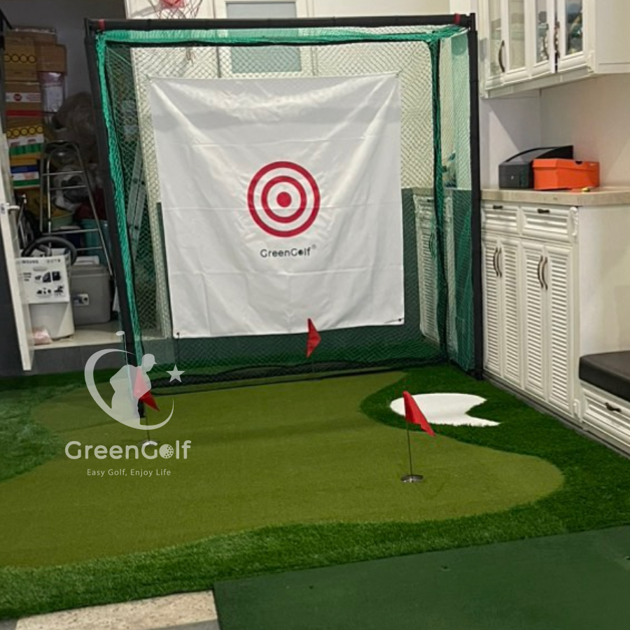 Khung tập golf 2mx2mx0.5m, khung golf, lưới golf, hồng tâm golf chịu lực, hàng chính hãng