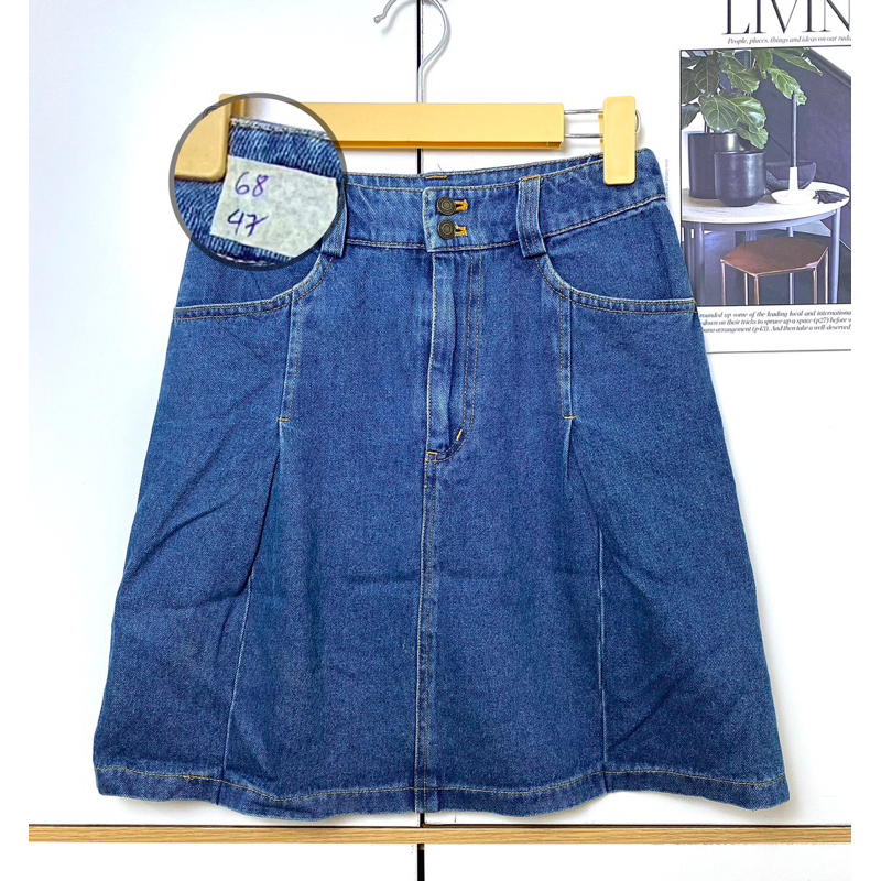 Chân váy jean 2hand, chân váy bò ngắn hàng si