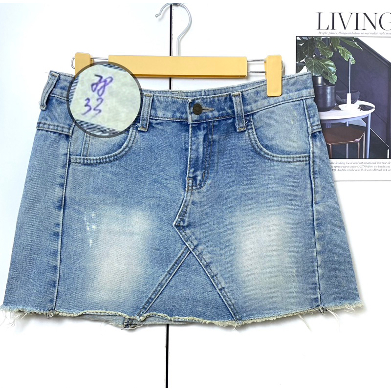 Chân váy jean 2hand, chân váy bò ngắn hàng si