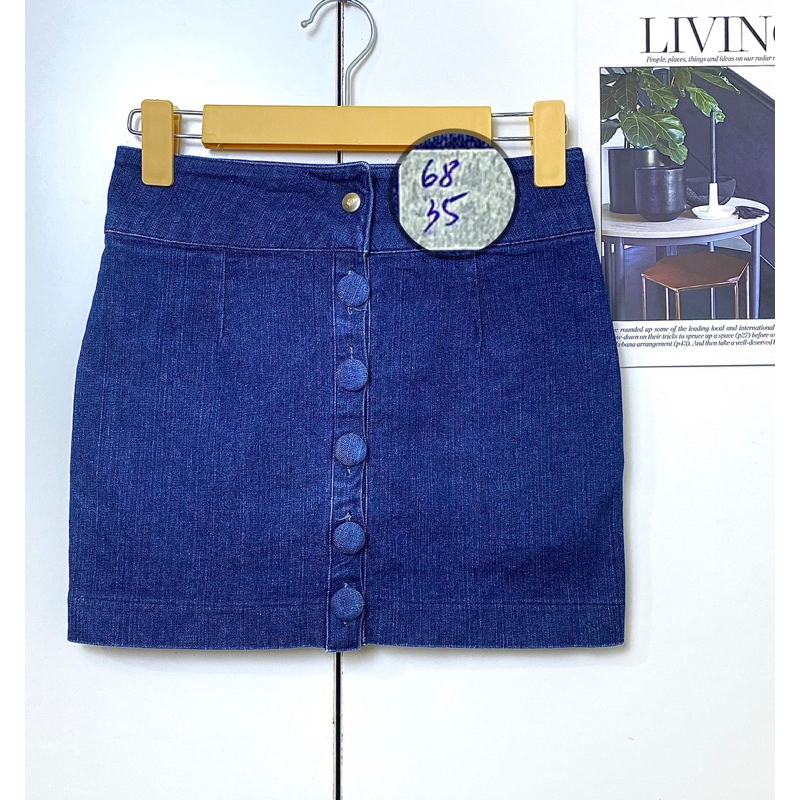 Chân váy jean 2hand, chân váy bò ngắn hàng si