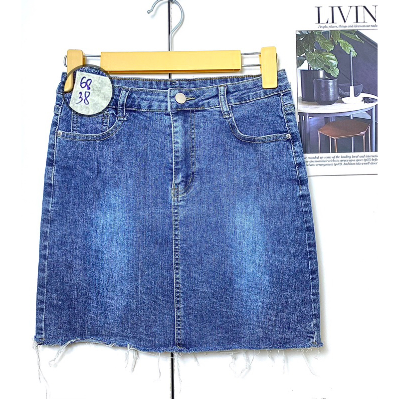 Chân váy jean 2hand, chân váy bò ngắn hàng si