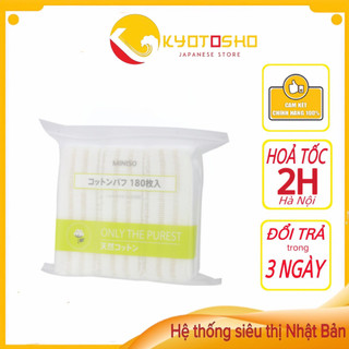 BÔNG TẨY TRANG MINISO NHẬT BẢN GÓI 180 MIẾNG