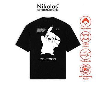 Áo thun Unisex Nikolas 100% Cotton POKEMON