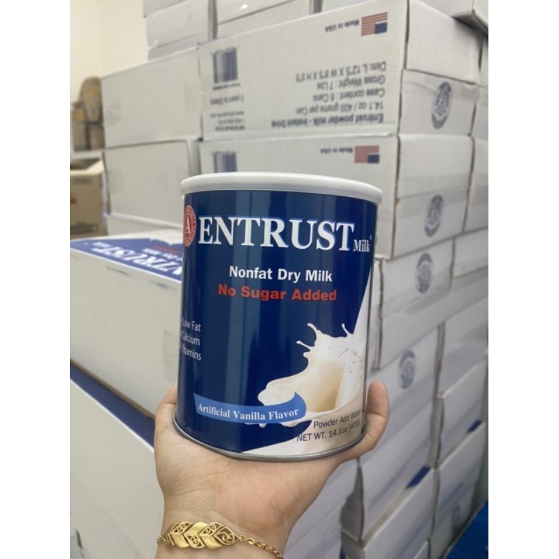 Sữa Bột Entrust Nonfat Dry Milk 400g dành cho người bị tiểu đường của Mỹ