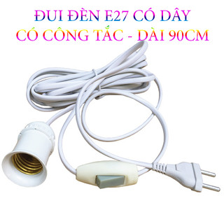 Đui đèn E27 có công tắc, phích cắm