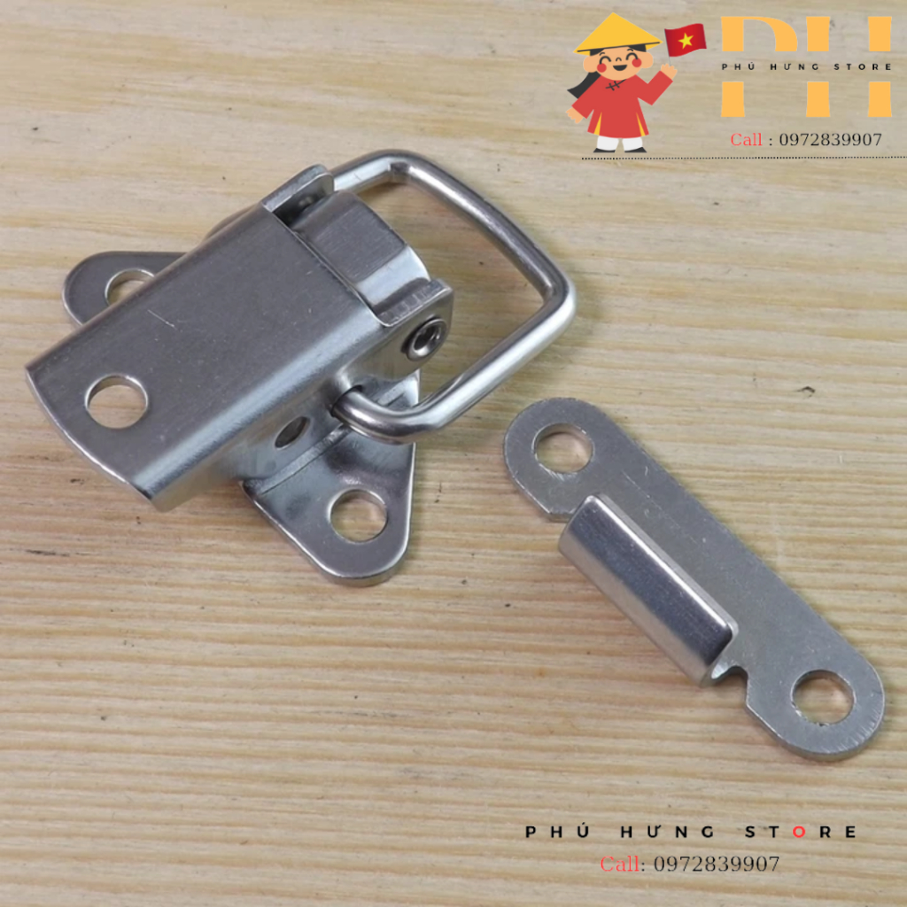 Khóa gài , khóa hộp, khóa móc inox 304 size 41*38mm