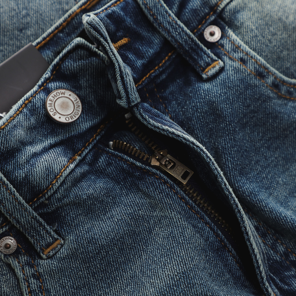 Quần Short Nam Skinny Ripped Pockline, Chất Vải Jean Cotton Thoải Mái, QS0054, SOMEHOW