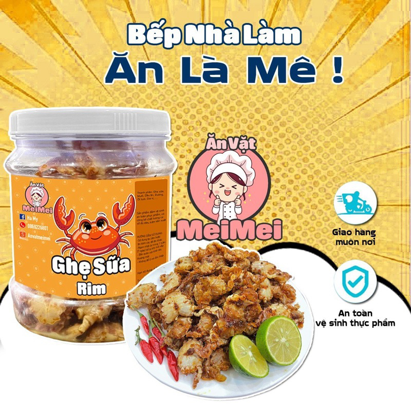 Ghẹ Sữa Cà Mau Mặn Ngọt 200G (k càng k chân ạ chỉ lấy thân thịt) ăn vặt MeiMei