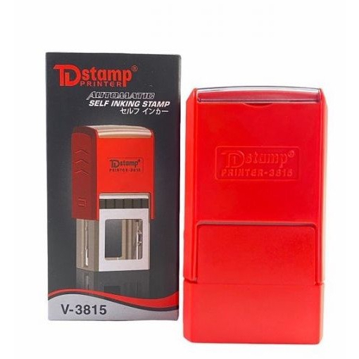 Hộp Con Dấu Tròn TDStamp Rubber Stamp Self Inking Stamp chính hãng nhựa cao cấp V-3815 Kích thước 38x38mm