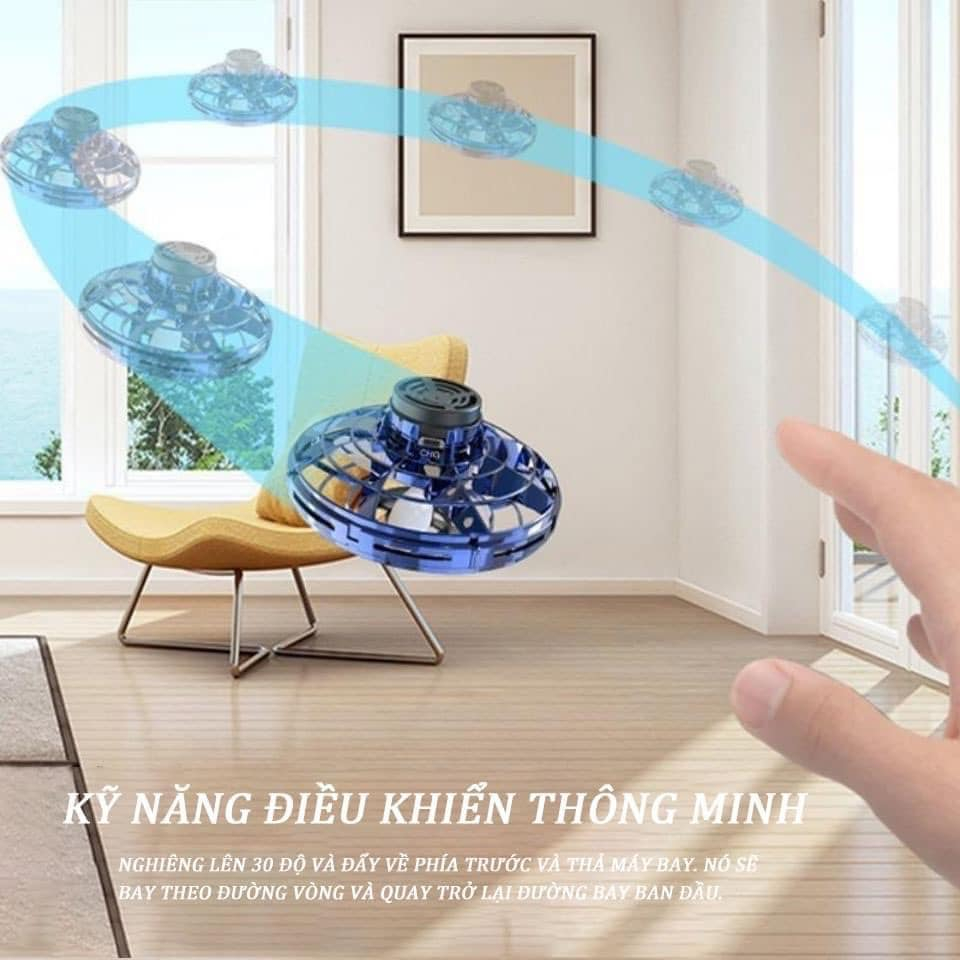 Đồ chơi đĩa bay UFO phát sáng biết bay dành cho bé