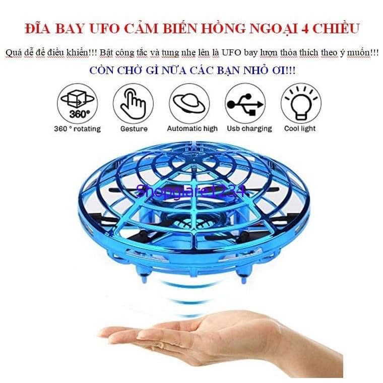ĐĨA BAY UFO PHÁT SÁNG BAY VÒNG THÚ VỊ CHO BÉ