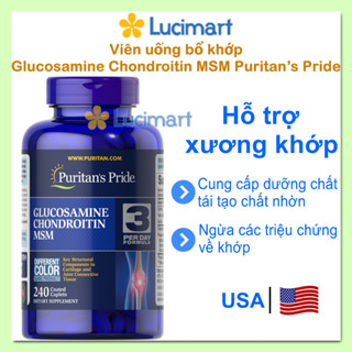 Viên uống bổ khớp Glucosamine Chondroitin MSM hãng Puritan’s Pride [Hàng Mỹ]