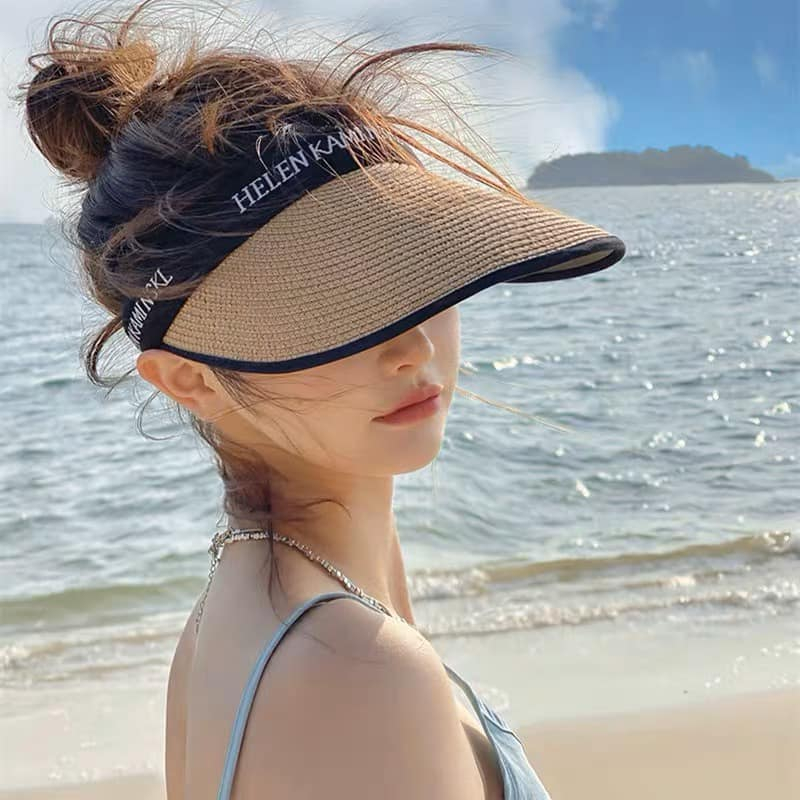 Mũ cói nửa đầu chống tia UV
