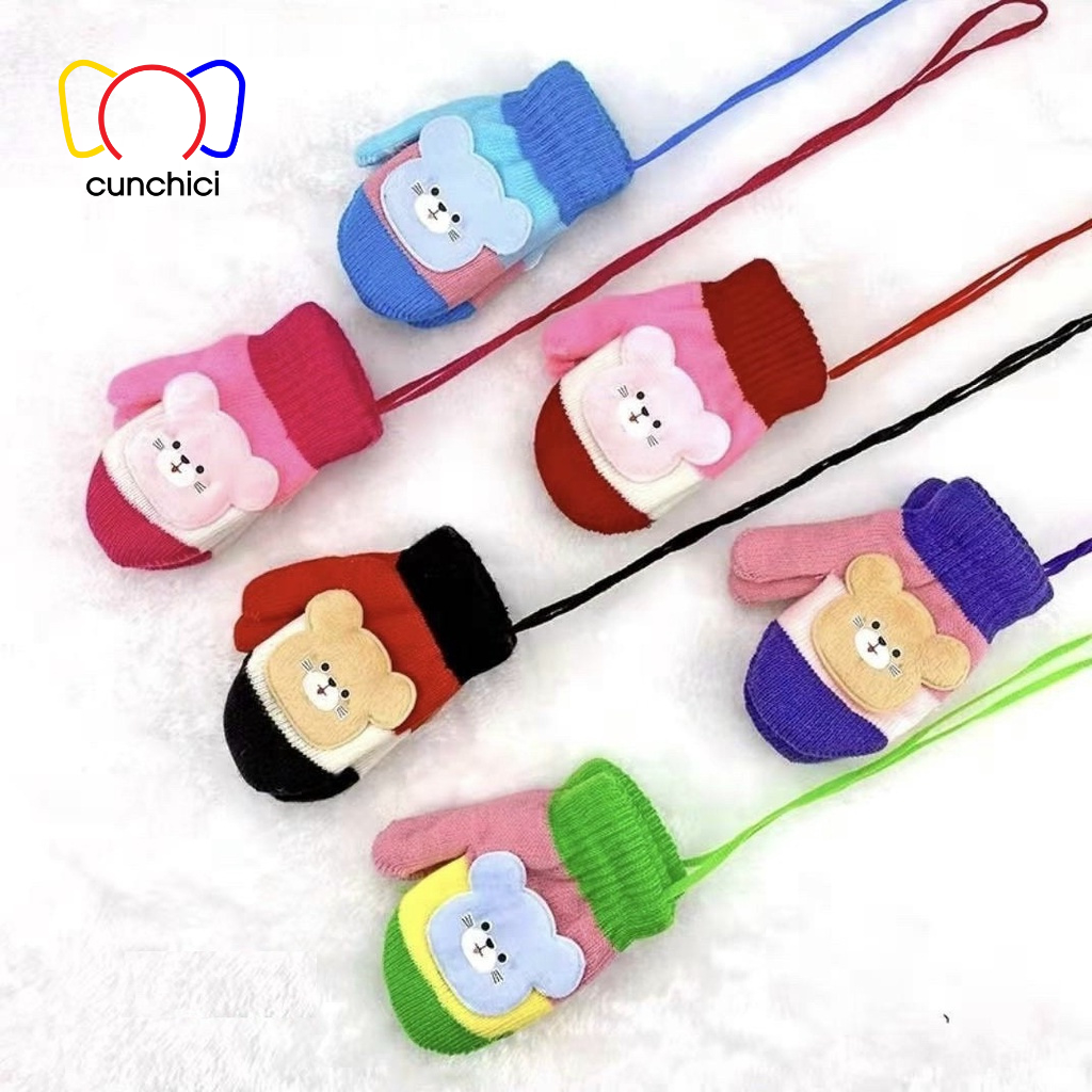Bao Tay Len Cho Bé Mùa Thu Đông 6 - 24 Tháng CUNCHICI Mẫu Gấu Kem