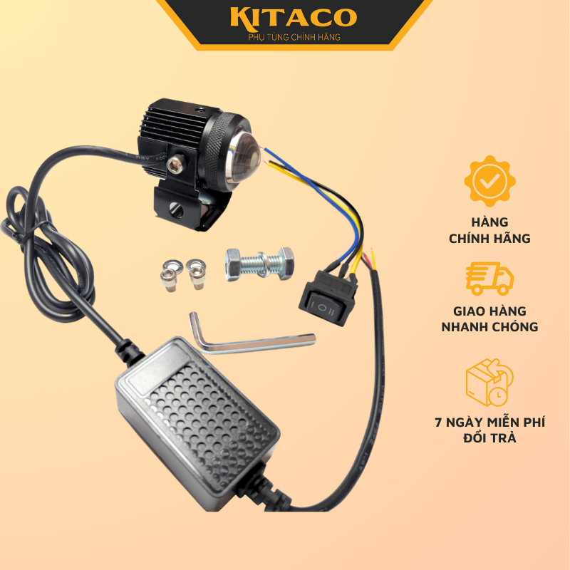 Đèn Bi Cầu Mini _Bi cầu mini xe Điện ,xe máy Chính Hãng, Cốt vàng pha trắng