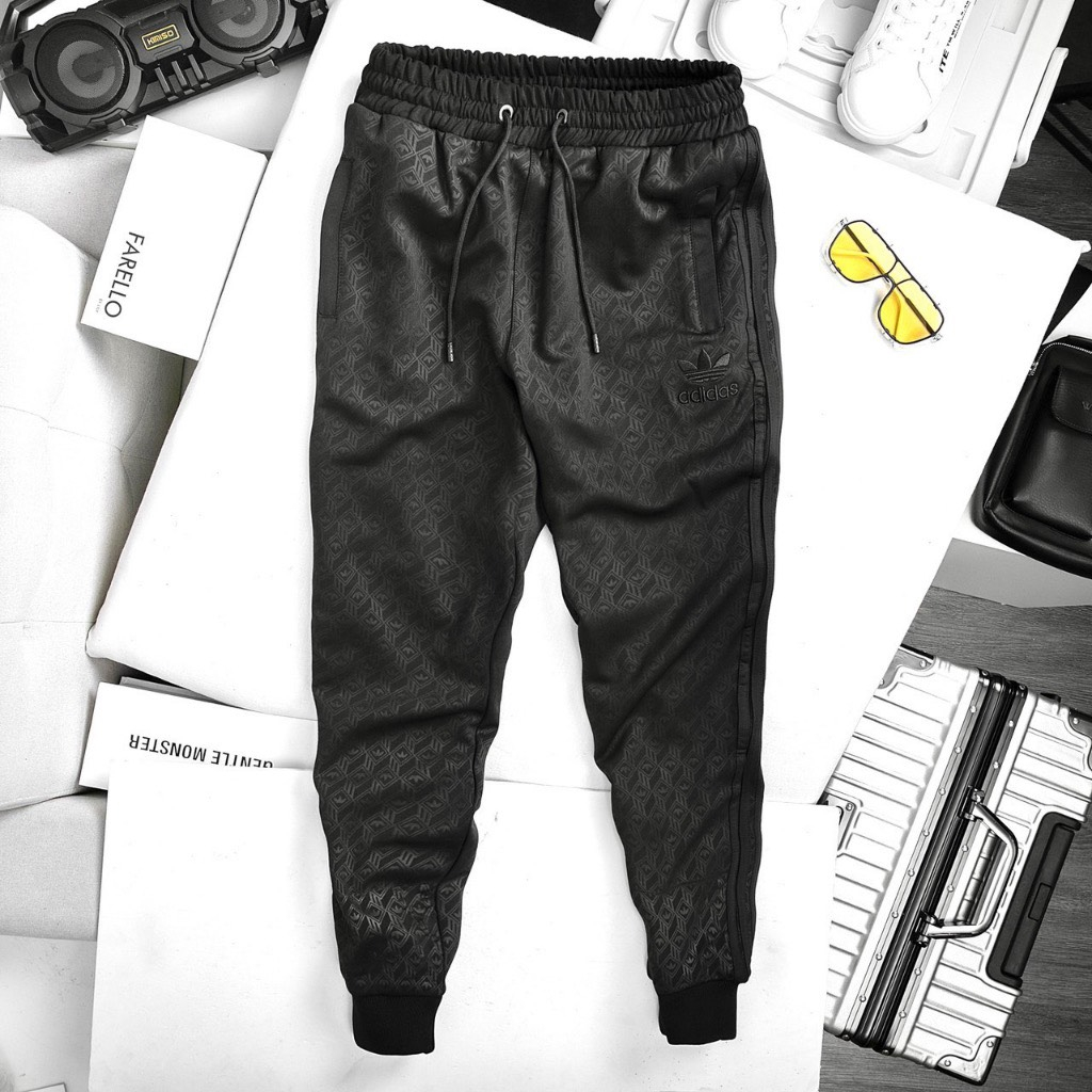 Bộ quần áo thể thao nam dài tay logo thêu Bộ đồ nam thu đông chất umi hàn co giãn 4 chiều phong cách trẻ trung thể thao