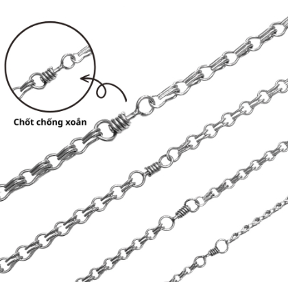 Dây Xích Inox Nhiều Size Cho Thú Cưng Chó Mèo