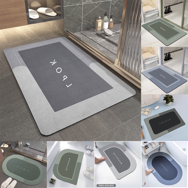 Thảm Silicon - Hút Nước Siêu Thấm Sau 3 Giây - Lau Chân Chống Trơn Trượt