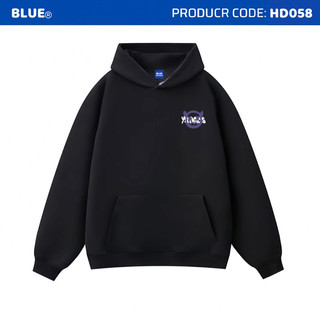 Áo Hoodie Unisex Brand Blue Streetwear Form Rộng Ulzzang Couple HD058