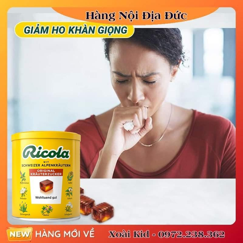 Kẹo ngậm ho thảo mộc Ricola Original Herb 250gr Đức