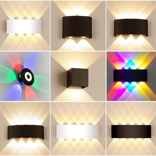 Đèn led hắt tường trang trí 2 đầu gắn tường kháng nước cầu thang phòng ngủ phòng khách