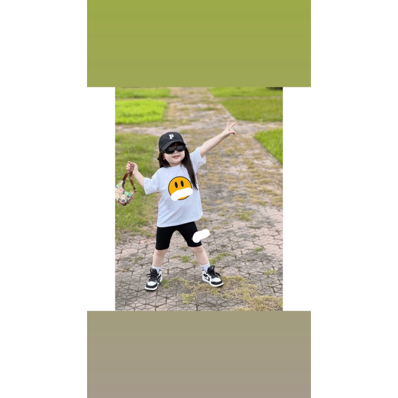 Áo Phông Mặt Cười Kidchous,Áo Thun Trẻ Em Và Gia Đình Chất Cotton Thoáng Mát