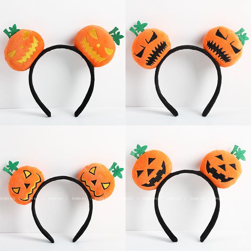Cài tóc quả bí đỏ - bờm bí ngô dễ thương cosplay, halloween, cài tóc hóa trang xinh xắn - băng đô rửa mặt - Selenshop
