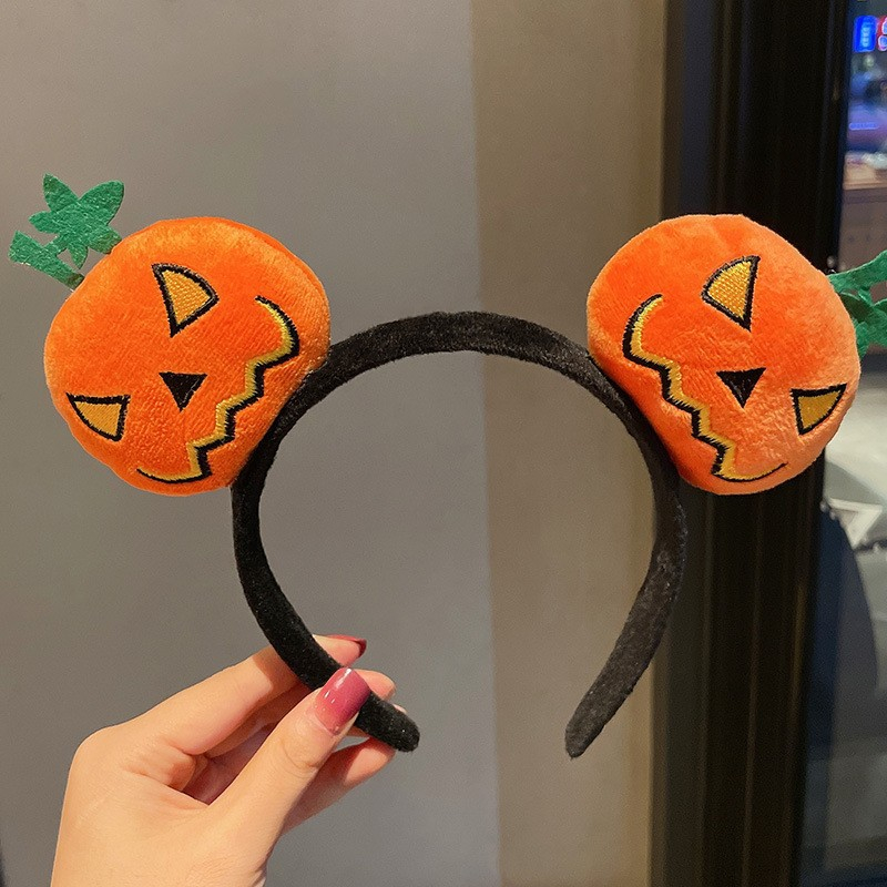 Cài tóc quả bí đỏ - bờm bí ngô dễ thương cosplay, halloween, cài tóc hóa trang xinh xắn - băng đô rửa mặt - Selenshop