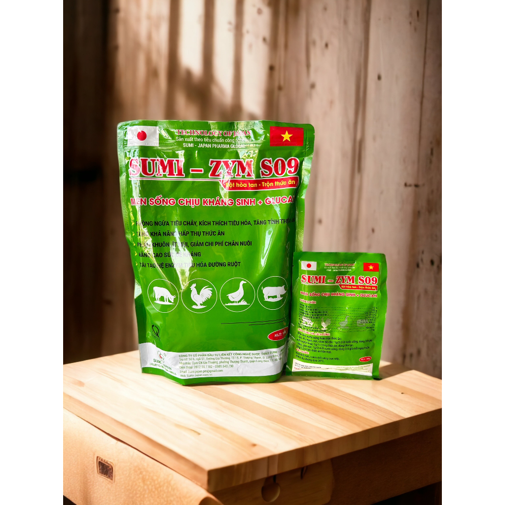 1 kg Men tiêu hóa cung cấp lợi khuẩn, enzyme và các vitamin cho gà, vit, heo, trâu bò