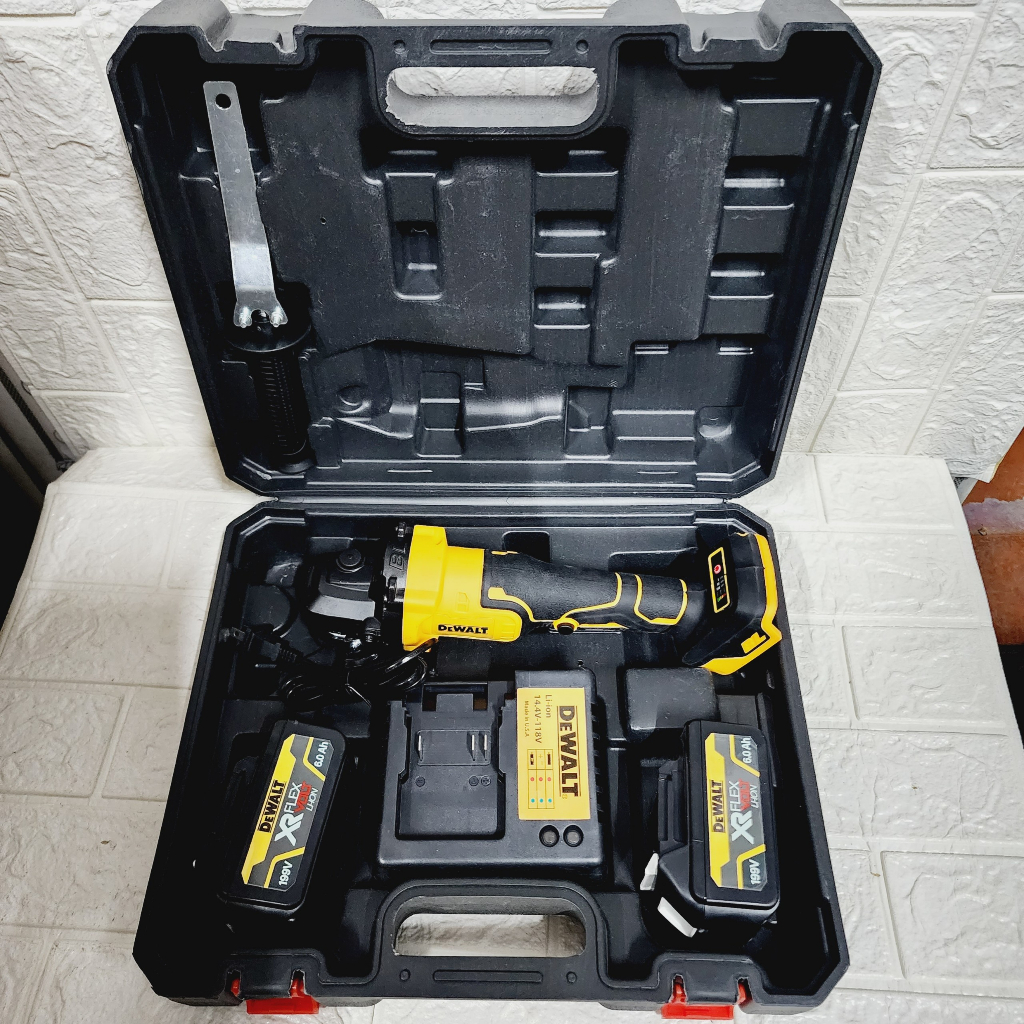 Máy cắt pin cầm tay Dewat không chổi than - Máy mài pin Dewat