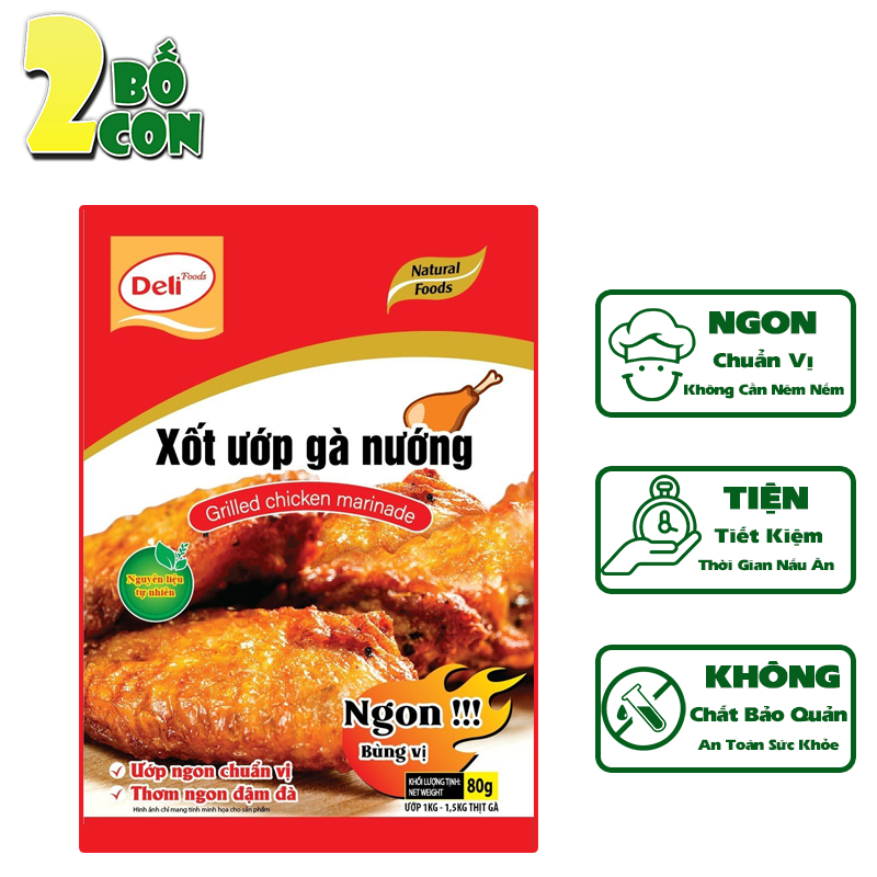 Xốt Ướp Gà Nướng DELI 80g Gia Vị Hoàn Chỉnh