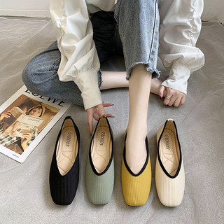 Giày nữ big size đế bằng mũi vuông size 40 41 42 43
