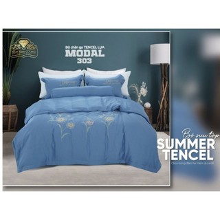 Bộ chăn ga lụa modal cao cấp Kim Cương