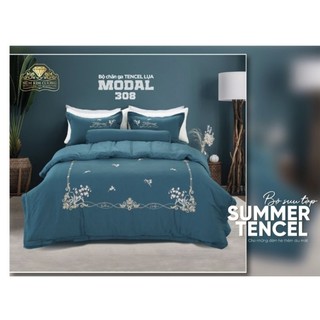 Bộ chăn ga lụa modal cao cấp Kim Cương