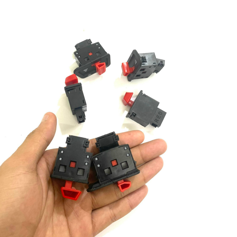 Công Tắc Harzard Xe máy 30mm và 34mm Màu Đỏ Mẫu Mới 2023