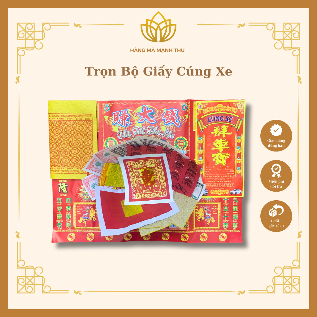 Trọn Bộ Giấy Cúng Xe Đầy Đủ