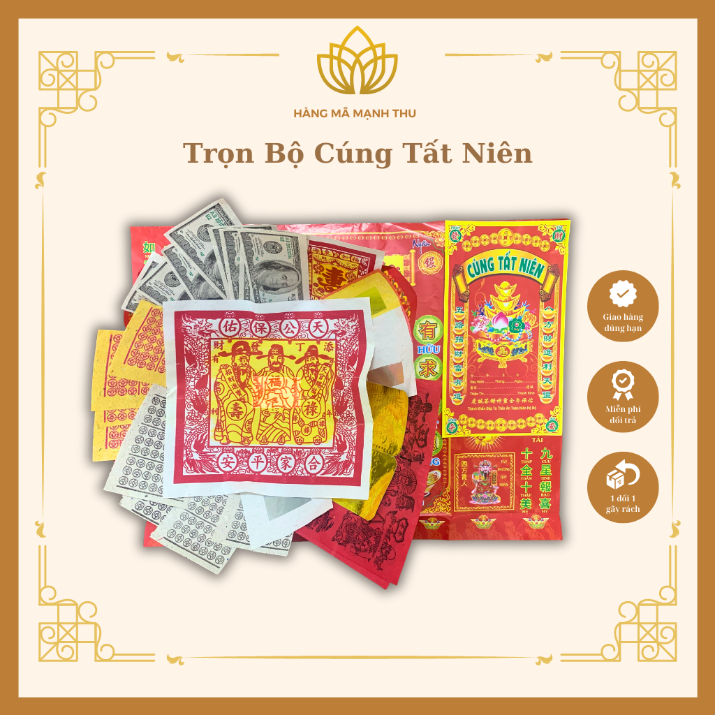 Trọn Bộ Giấy Cúng Tất Niên Cúng 30 Tháng Chạp Cúng Tết