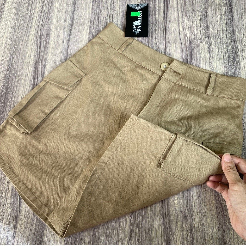 Chân Váy Kaki Chữ A Túi Hộp Có Quần Lót Bên Trong Sang Chảnh MSP LACO144