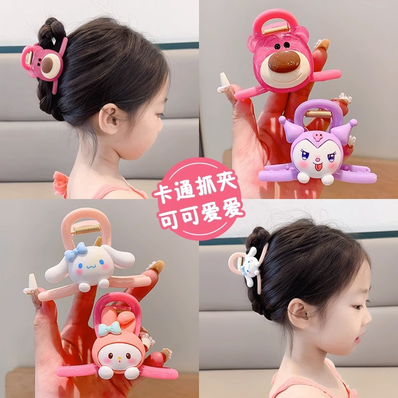 Kẹp Tóc Càng Cua Hoạt Hình Kuromi/Gấu Dâu/Melody/Cinnamoroll 2 Mặt Dễ Thương Xinh Xắn Phụ Kiện Tóc